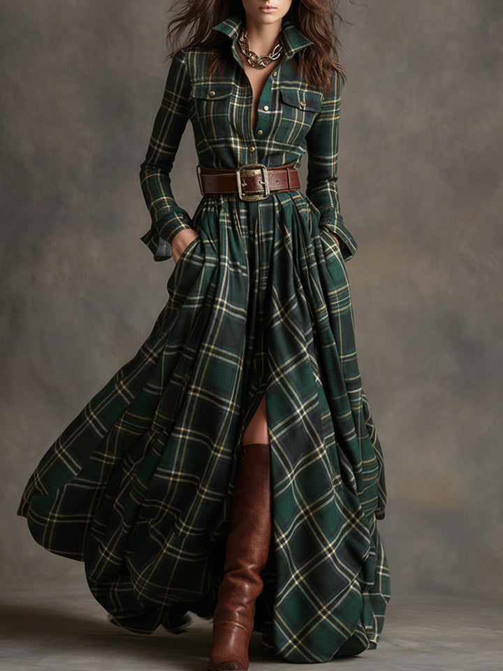 Eirunn | Elegant Rutete Maxikjole