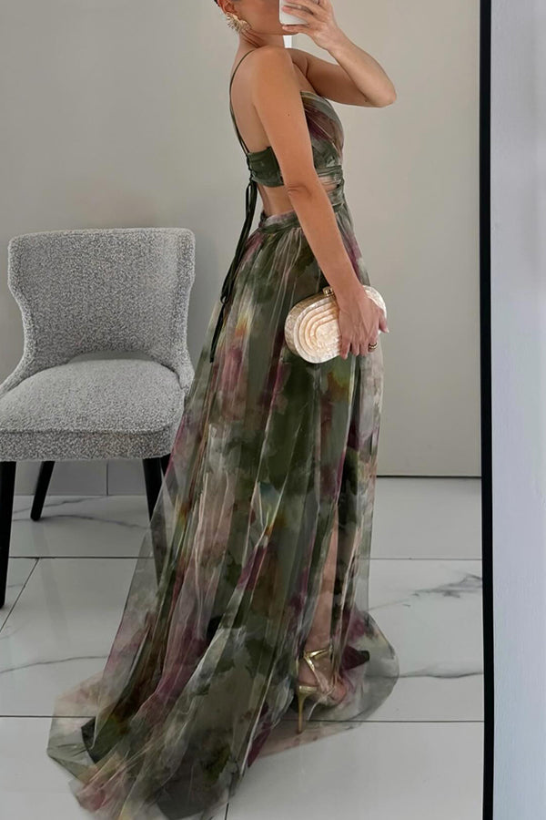 Giselle - Elegant maxikjole med blomstermønster
