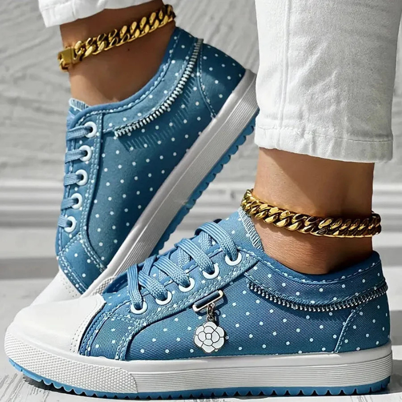 CARO | ELEGANTE DAMESNEAKERS MED BLOMSTERMOTIVER