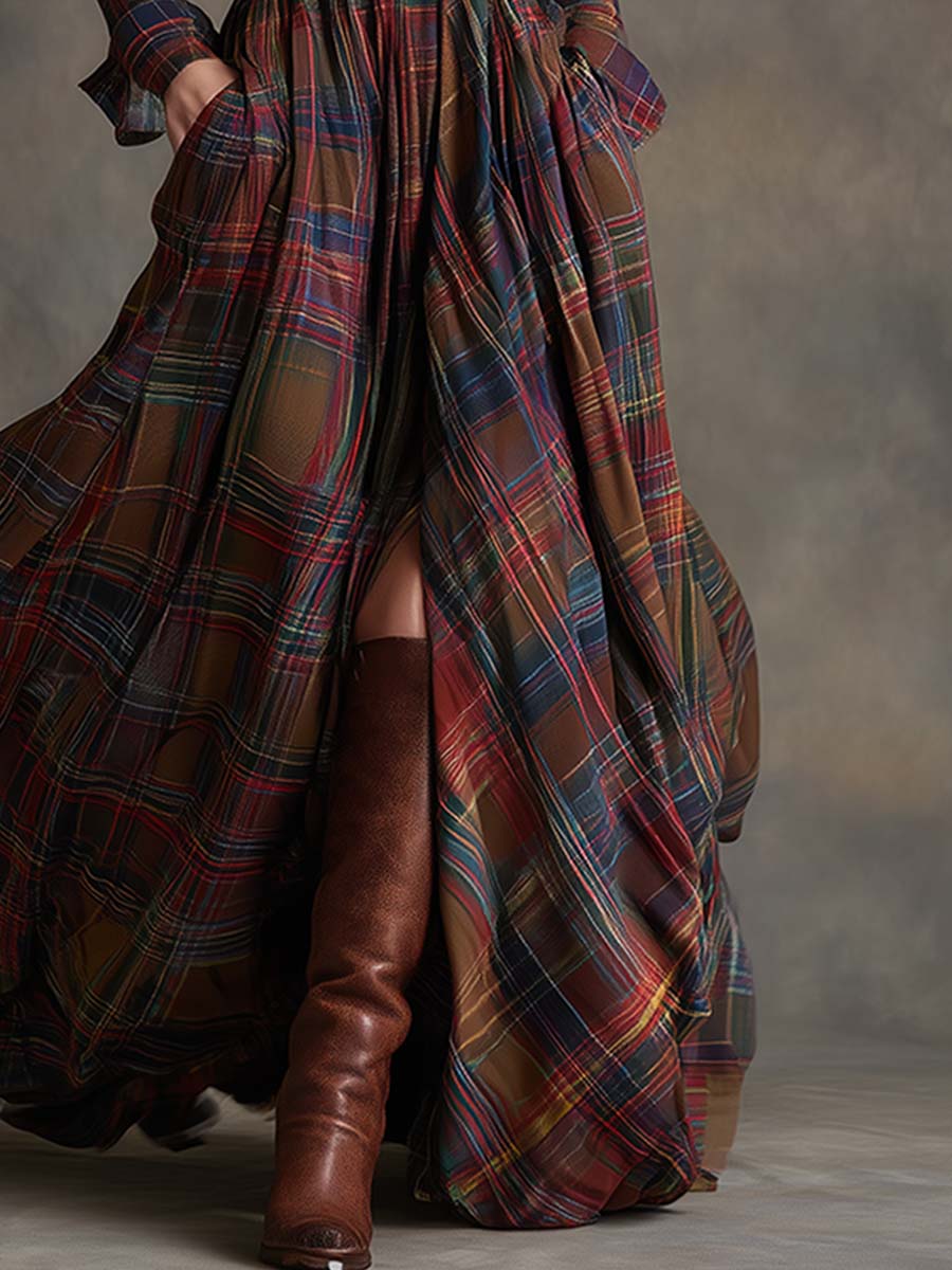 Eirunn | Elegant Rutete Maxikjole