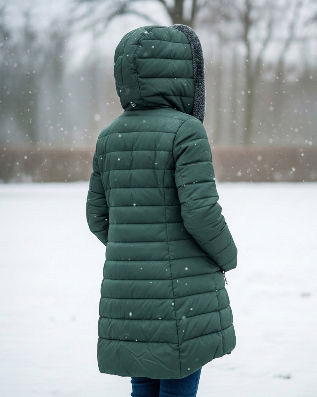 Oksiana - Fleece Fôret Pufferkåpe