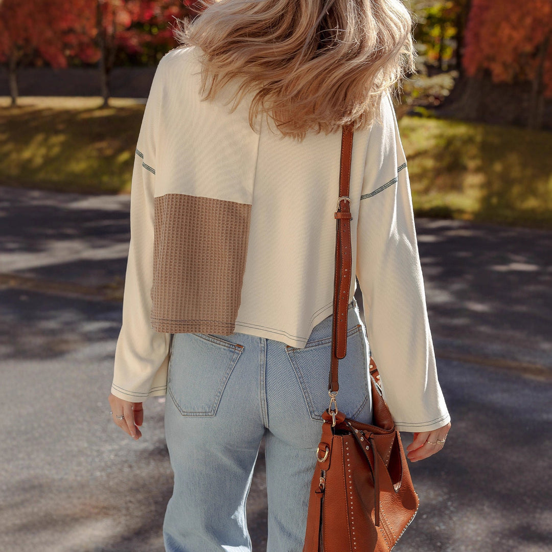 Almée | Genser i patchwork med rund hals