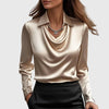 Bodil | Elegant bluse i skinnende sateng