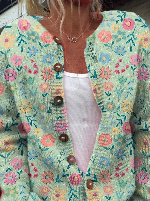 Camélia | Cardigan med blomstermønster