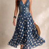 Bianca | Elegant Midi Kjole med Prikker