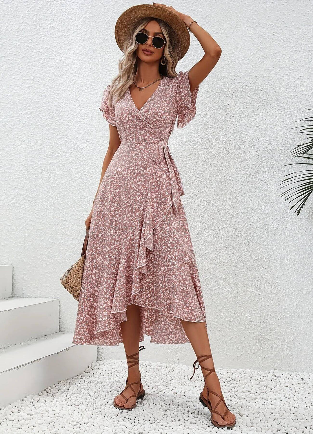 Anette – Elegant blomstrete sommerkjole