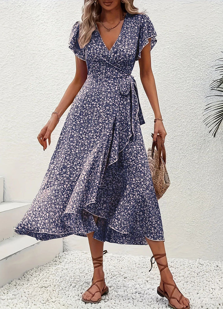 Anette – Elegant blomstrete sommerkjole