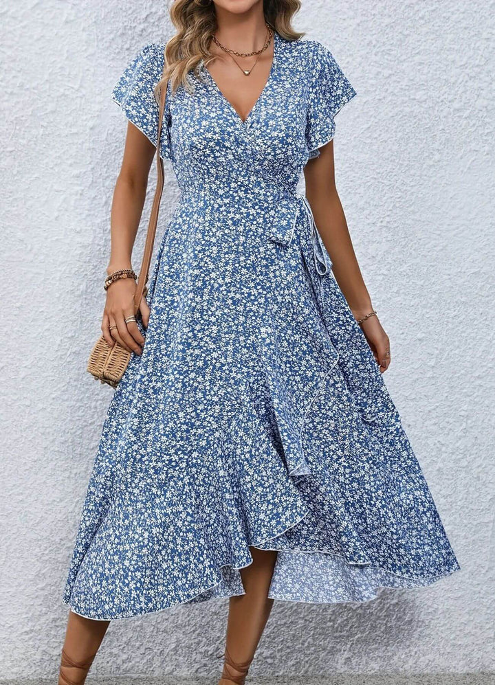 Anette – Elegant blomstrete sommerkjole
