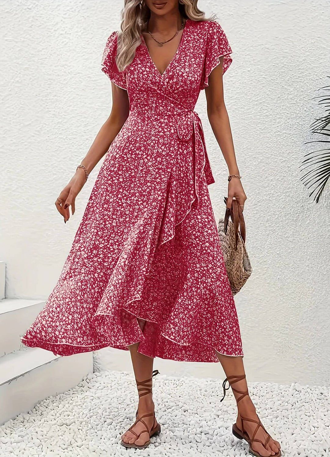 Anette – Elegant blomstrete sommerkjole