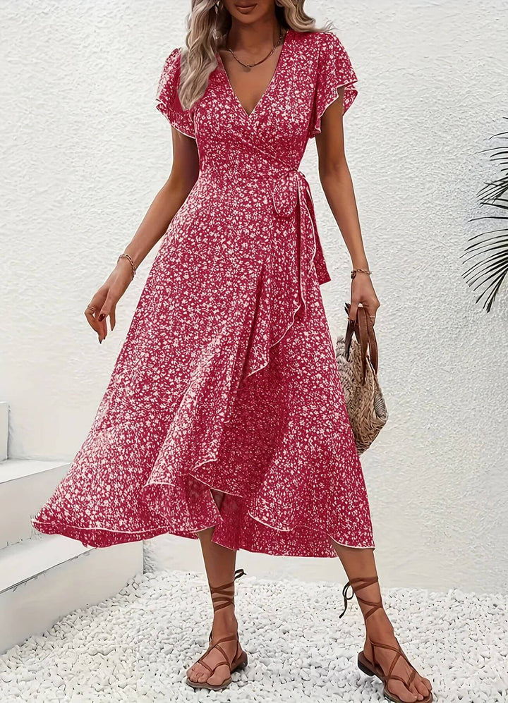 Anette – Elegant blomstrete sommerkjole