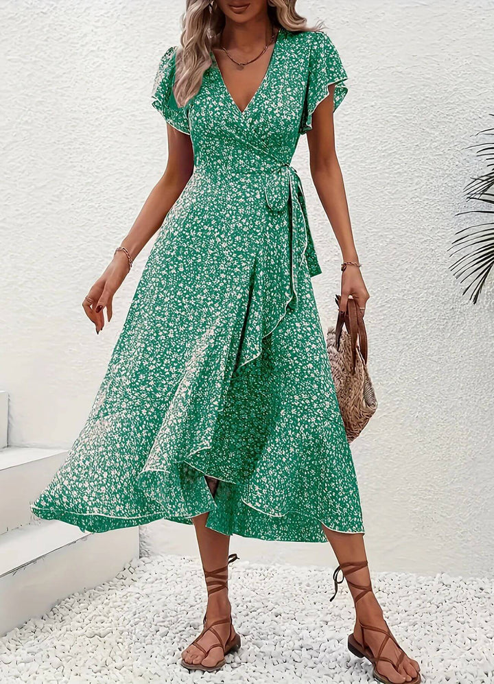 Anette – Elegant blomstrete sommerkjole