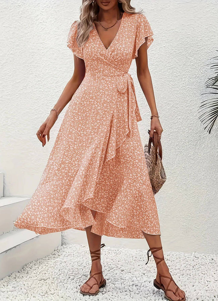 Anette – Elegant blomstrete sommerkjole