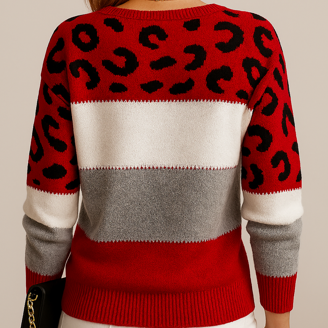 Pascaline | Leopardmønstret casual genser