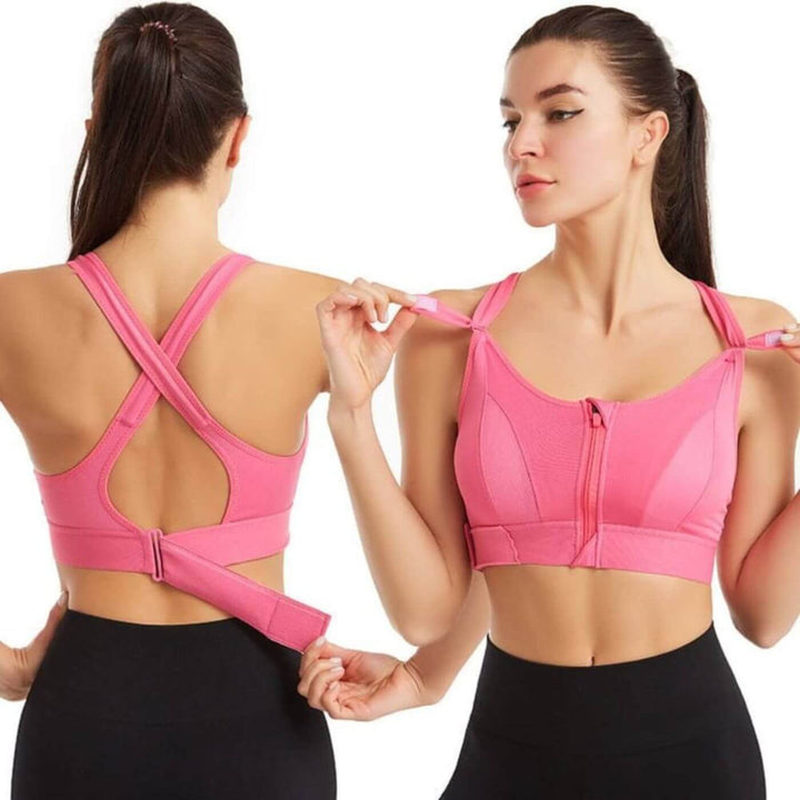 FlexBra  – Sports-BH med Glidelås og Push-Up Effekt