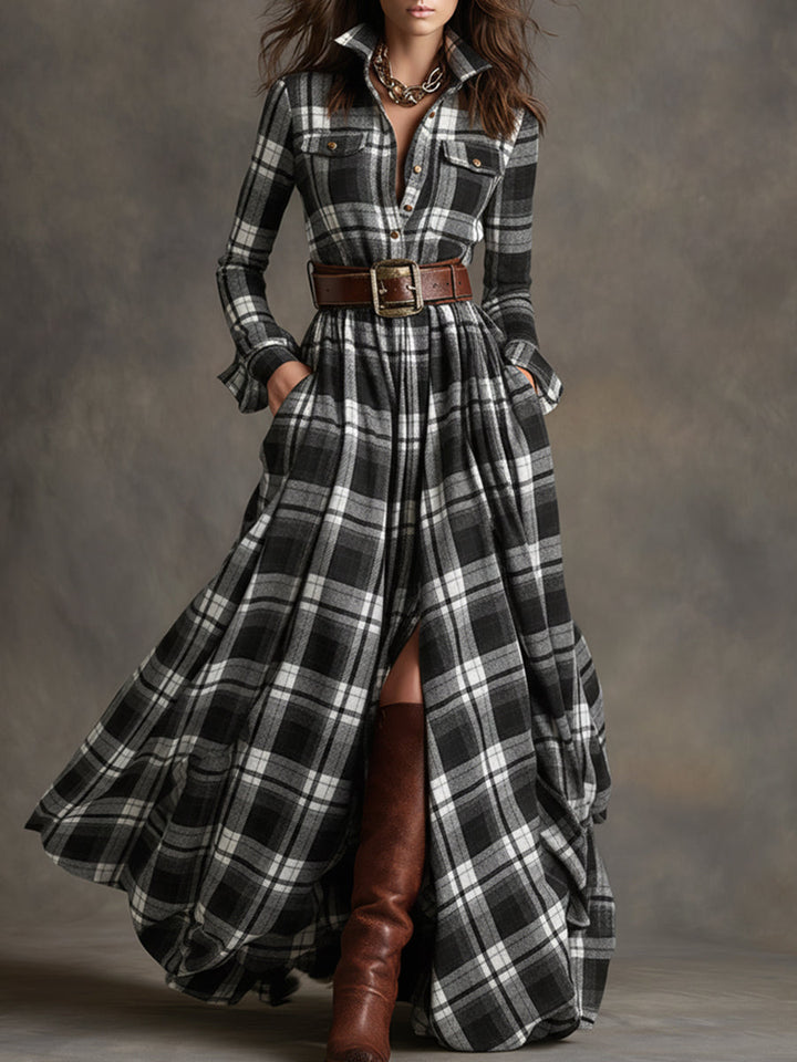 Eirunn | Elegant Rutete Maxikjole