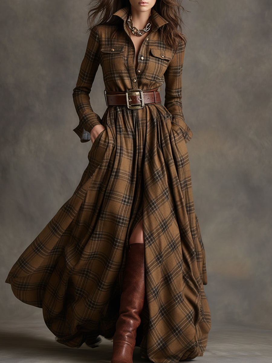 Eirunn | Elegant Rutete Maxikjole