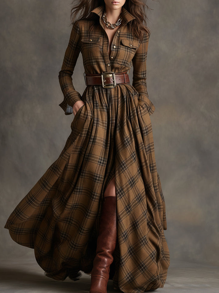 Eirunn | Elegant Rutete Maxikjole