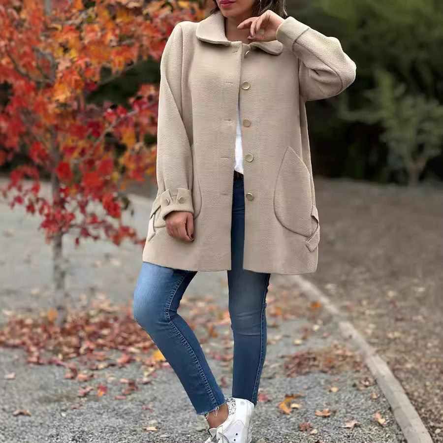 Mona | Klassisk oversize-kåpe med sløyfedetaljer