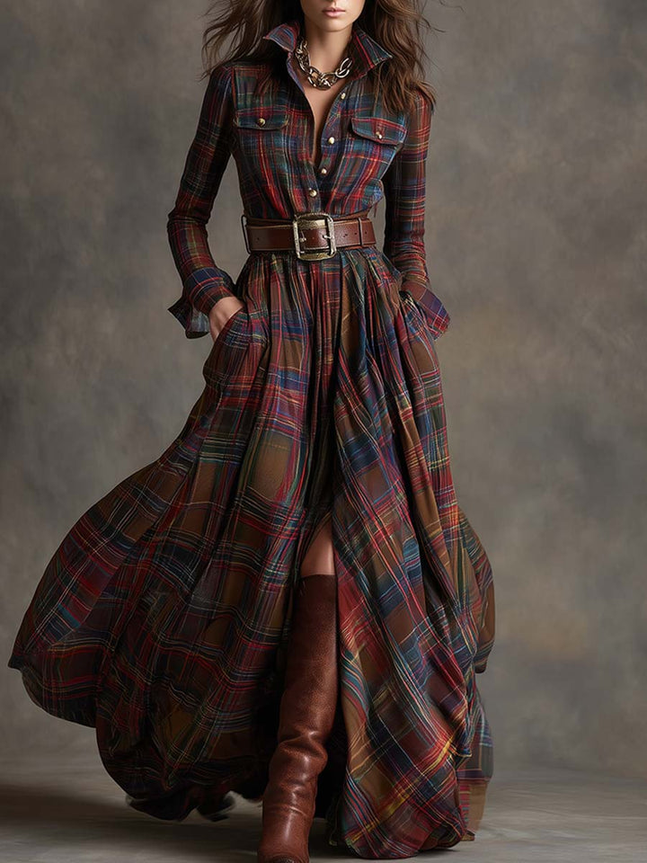 Eirunn | Elegant Rutete Maxikjole