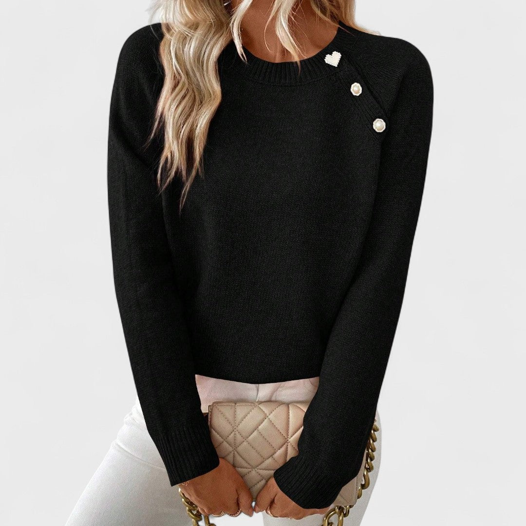 Roxy | Elegant asymmetrisk damegenser