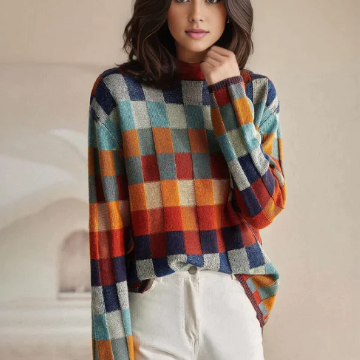 Emily | Pullover med Rulleskjorte i Myk Kasjmir